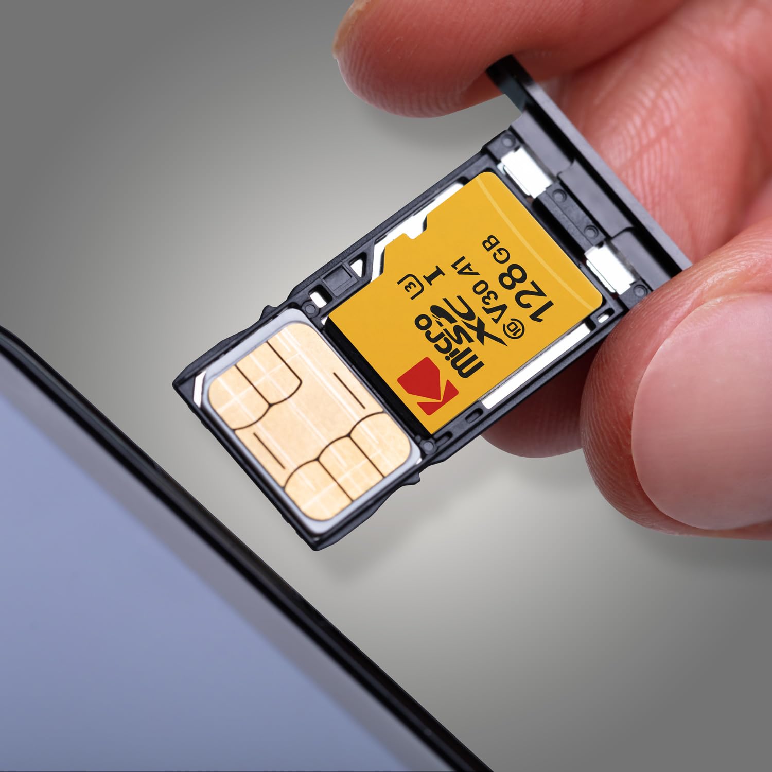 KODAK 128GB UHS-I U3 V30 A1 MicroSDXC Card with Adapter - Up to